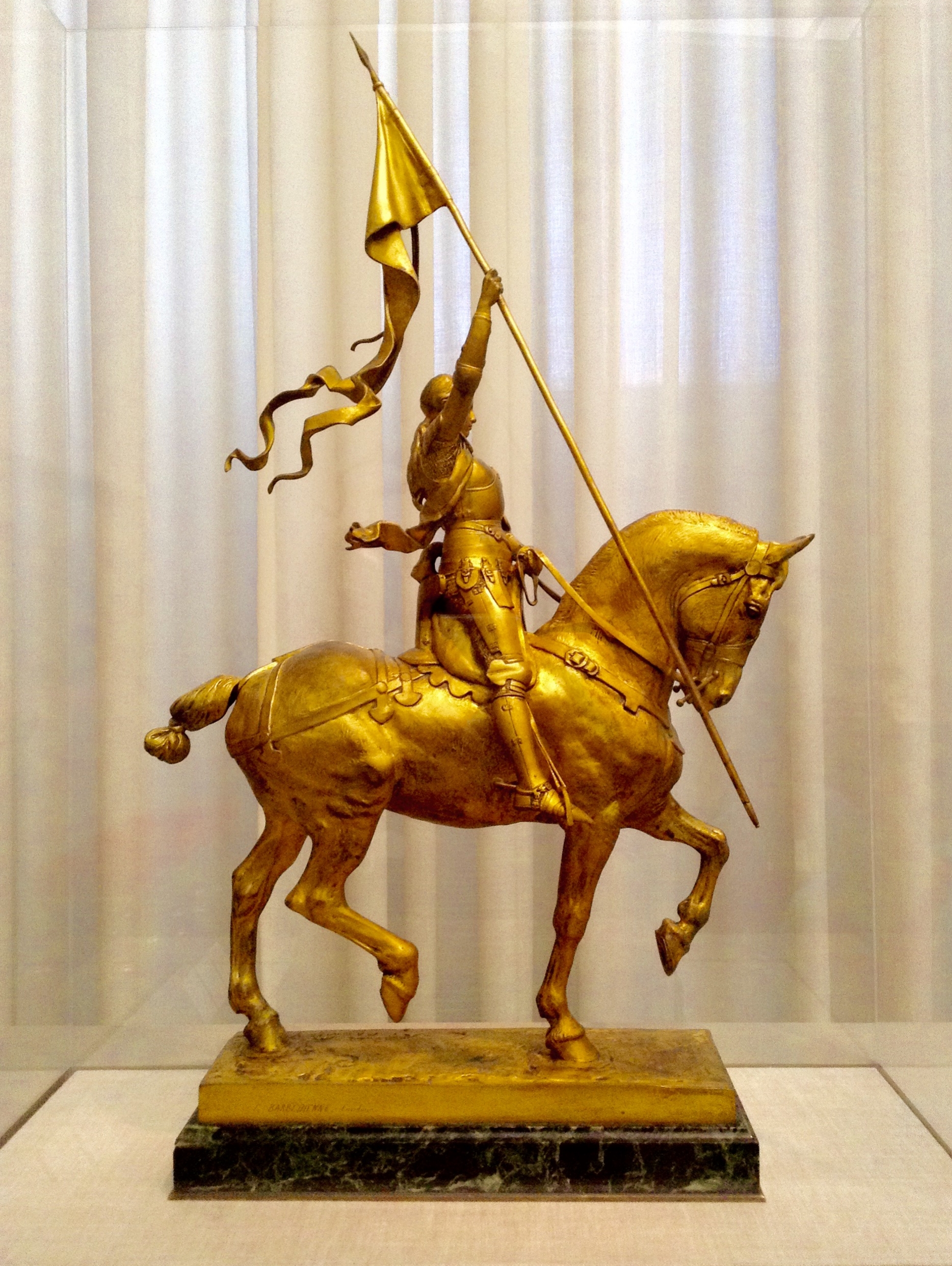 Joan of Arc, gilded bronze, by Emmanuel Frémiet, 1874